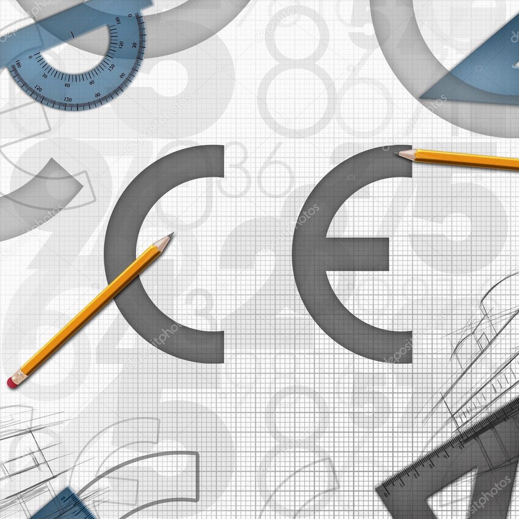 CE European Community logo background illustration