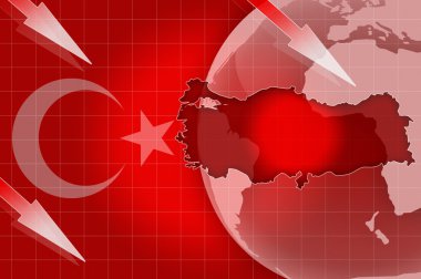 Türkiye haber kriz arka plan bilgi illüstrasyon