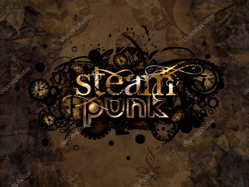 Steam punk logo background sign illustration