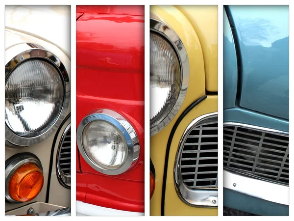 Детали старого автомобиля - коллекция ламп — стоковое фото
