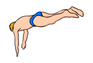 su jumper illüstrasyon izole beyaz zemin üzerine