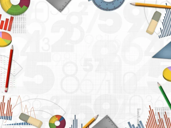 Business ekonomiska siffror bakgrund ram illustration — Stockfoto