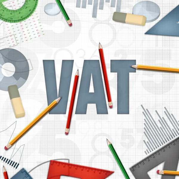 VAT financial business background — Stock Photo, Image