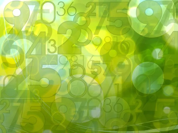 Green numbers background — Stock Photo, Image