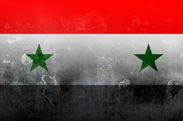 Syria flag dark illustration — Stock Photo, Image