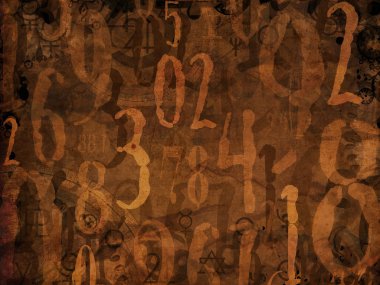 Sihir numaraları kahverengi zemin şekil