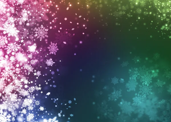 Natale fiocco di neve bello sfondo astratto colorato — Foto Stock