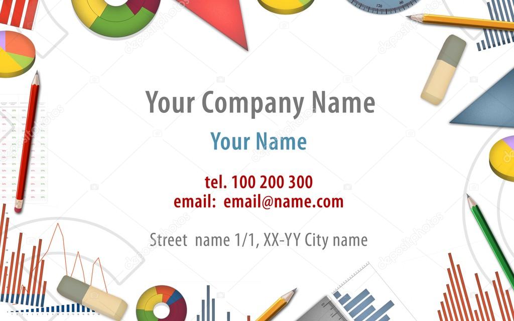 accountant economist business card background illustration