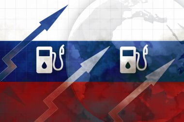 Dünya ve Rusya petrol krizi, akaryakıt fiyatlarının yükselmesi, haber illüstrasyonu