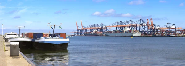 Kapal kontainer di pelabuhan — Stok Foto