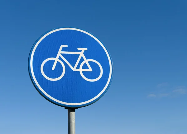 Sinal de faixa de bicicleta — Fotografia de Stock