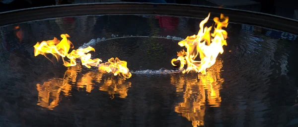 Fire on water — Stock Photo, Image