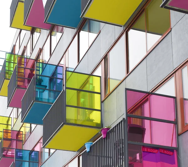 Färgglada balkonger — Stockfoto