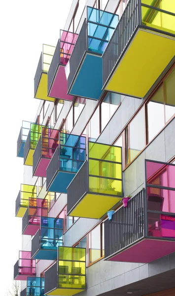 Colorful balconies — Stock Photo, Image