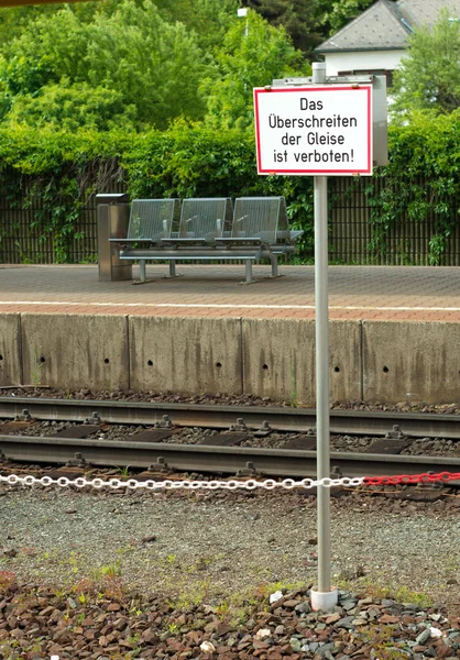 Železniční platforma — Stock fotografie