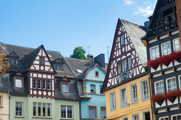 Half-timbered houses in cochem, germany