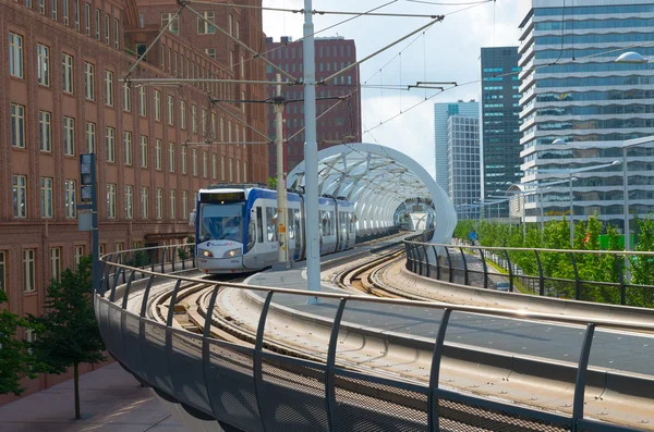 Modern tram track — Stock Photo, Image