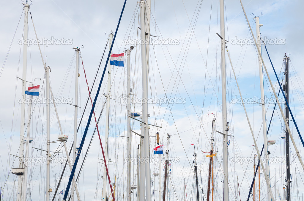 masts of sailboats