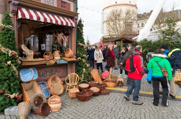 Pasar Natal di Dusseldorf, Jerman — Stok Foto