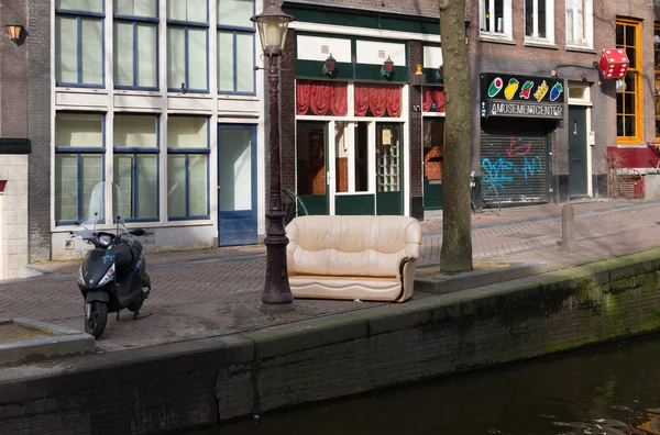 Червоне світло району Амстердам — стокове фото