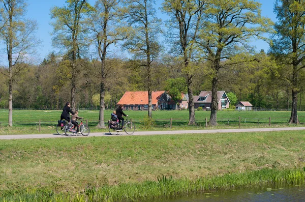 Familjen på cyklar — Stockfoto