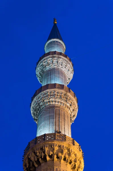 Minaret at night — Stock Photo, Image