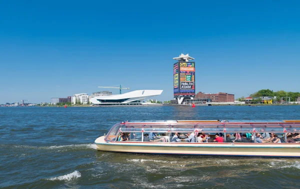 Amsterdam sightseeingbåt — Stockfoto