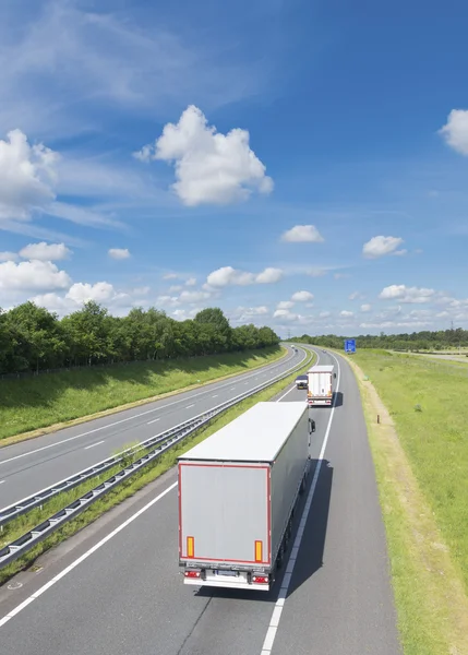 highway with trucks