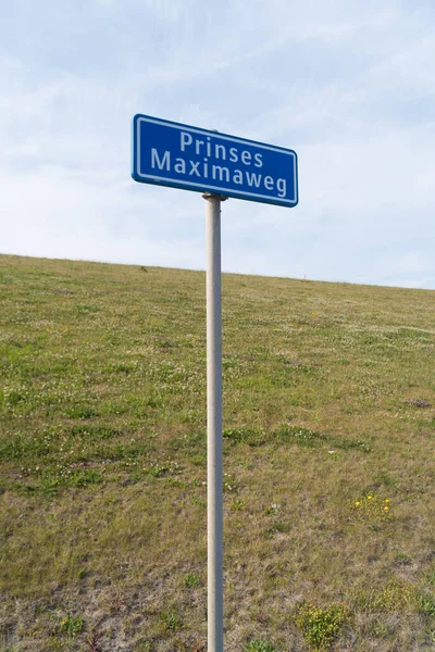 Street Name Sign Named Dutch Princess Maxima — Stock Photo, Image