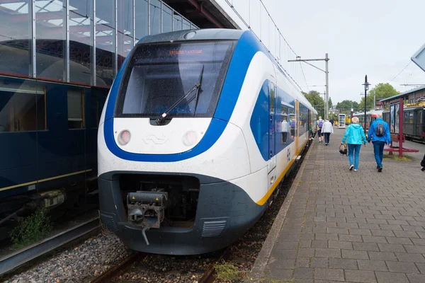 Utrecht Paesi Bassi Agosto 2019 Treno Moderno Museo Ferroviario Olandese — Foto Stock