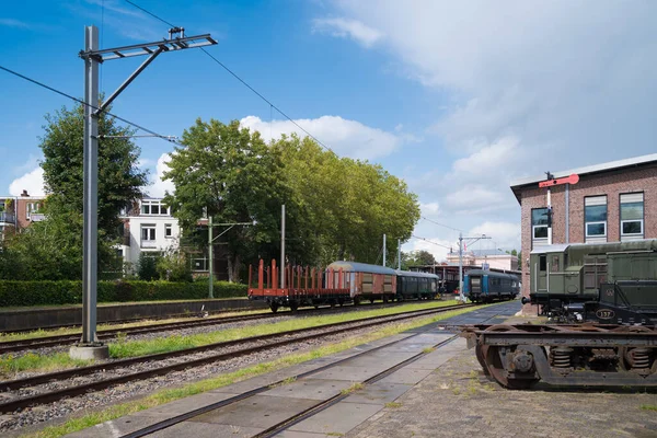 Utrecht Paesi Bassi Agosto 2019 Vecchi Treni Museo Ferroviario Olandese — Foto Stock
