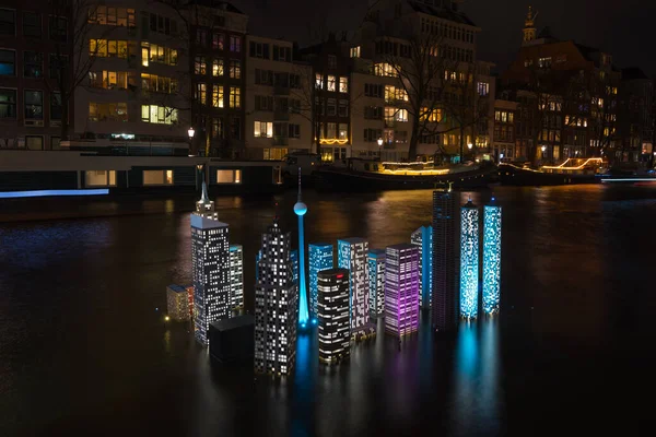 Amsterdam December 2019 Every Year Artists All World Create Light — Stock Photo, Image