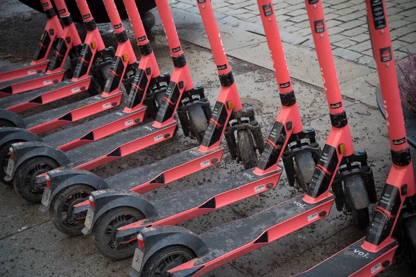 Oslo Norway December 2019 Parked Electric Steps Center Norwegian Capital — Stock Photo, Image