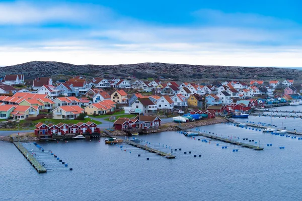 Utsikt Från Smogenbron Livligaste Sommarstäderna Västkusten Smogen — Stockfoto