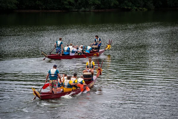 Oldenzaal Países Bajos Septiembre 2022 Dragon Boat Races Charity Purposes —  Fotos de Stock