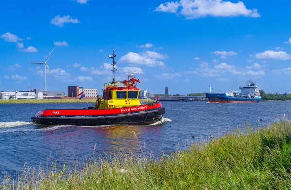 Amsterdam Netherlands June 2022 Port Amsterdam Towboat North Sea Canal — Stock Photo, Image