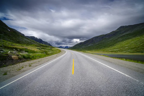 Carretera Panorámica Rv52 Través Las Montañas Noruegas — Foto de Stock