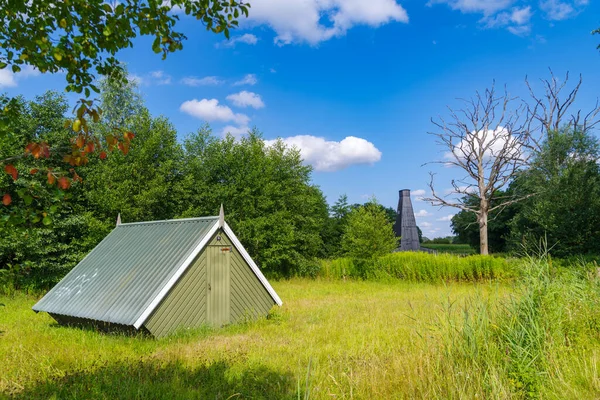 Hollanda Tuz Çıkarmak Için Ahşap Tuz Evi — Stok fotoğraf