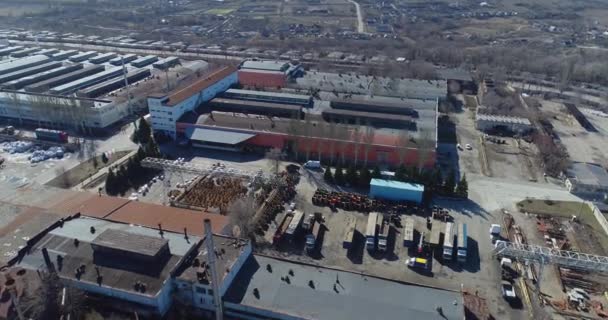 Plant Draufsicht. Große Fabrik-Luftaufnahme, Außenansicht einer großen Fabrik. — Stockvideo