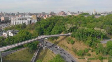Kiev havadan. Havadan kiev seti. Kiev üzerinde uçuş. Kiev merkez havadan