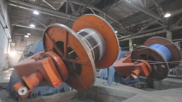 現代のケーブル生産、ケーブル生産工場 — ストック動画