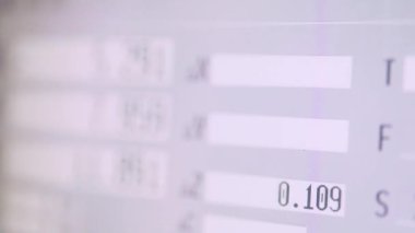 CNC makine monitörü. Fabrikalardaki CNC makinesinin kontrol paneli. Modern CNC makinesi.