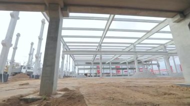Modern inşaat alanı. Boş inşaat alanı. Modern bina