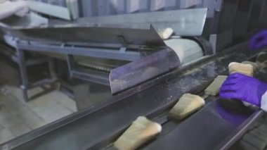 Dondurma üretimi. Otomatik taşıyıcıda dondurma üretimi.