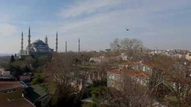 Mavi cami İstanbul, altı minareli cami, İstanbul. Türkiye 'de ikonik bir yer