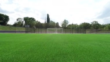 Futbol stadyumu. Yeni futbol stadyumu drone görüntüsü