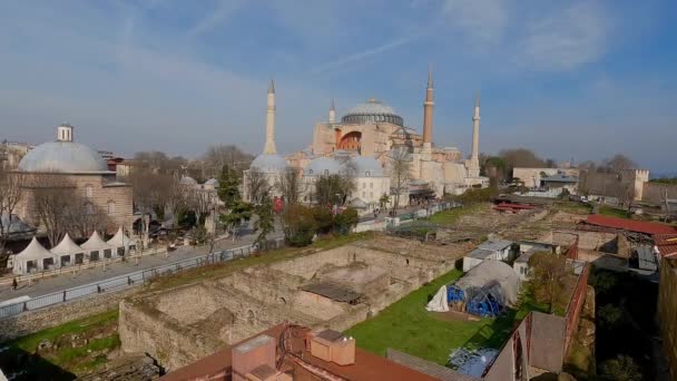 Katedra Św. Zofii. Architektura Imperium Osmańskiego. Meczet Hagia Sophia — Wideo stockowe
