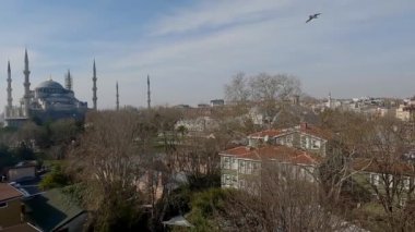 Mavi camiden Hagia Sofya 'ya, Sambul Türkiye. Ayasofya. Mavi cami İstanbul