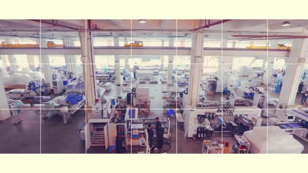 Conjunto de quadros de vídeo industrial. Vídeos industriais. vista aérea da fábrica. — Vídeo de Stock