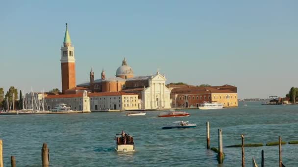 Boote Den Kanälen Von Venedig Kanäle Von Venedig Schöne Landschaft — Stockvideo